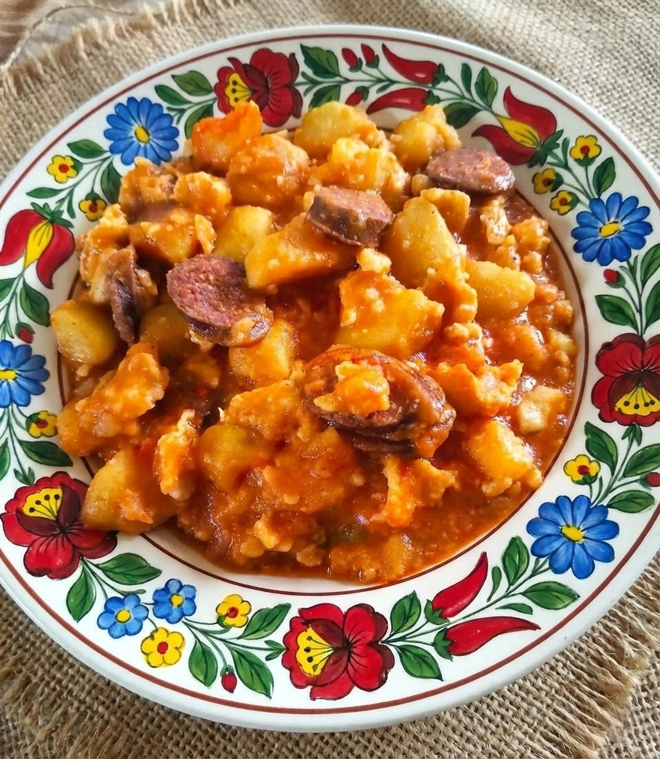 Hungarian Potato Paprikash - Krumplipaprikás (Mildly Spicy)
